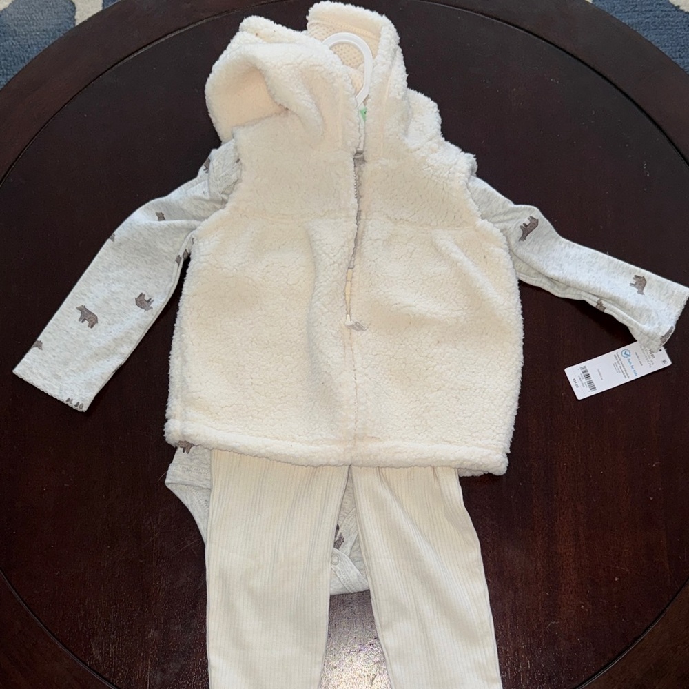 Carter's White and Gray Kids Matching Set